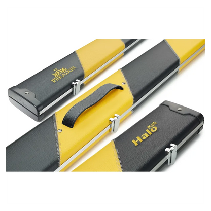 Peradon Halo Plus Black Yellow Stripe 3/4 Jointed Extra Wide Snooker Cue Case