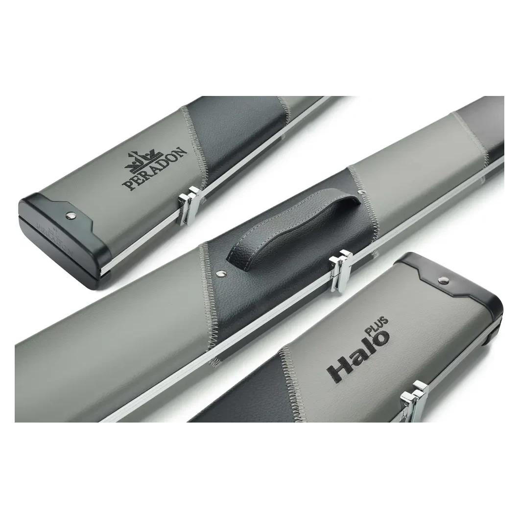 Peradon Halo Plus Grey & Black Stripe 3/4 Jointed Extra Wide Snooker Cue Case