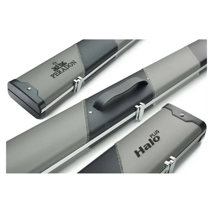 Peradon Halo Plus Grey & Black Stripe 3/4 Jointed Extra Wide Snooker Cue Case