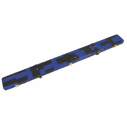 Peradon Leather Black Blue Patchwork Snooker Cue Case for 3/4 Jointed Cues