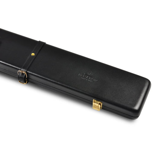 Peradon Leather Black Snooker Cue Case for 3/4 Jointed Cues