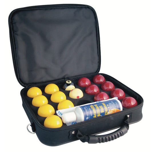 Super Aramith Pro Cup 2 inch Pool Balls With Nylon Ball Case
