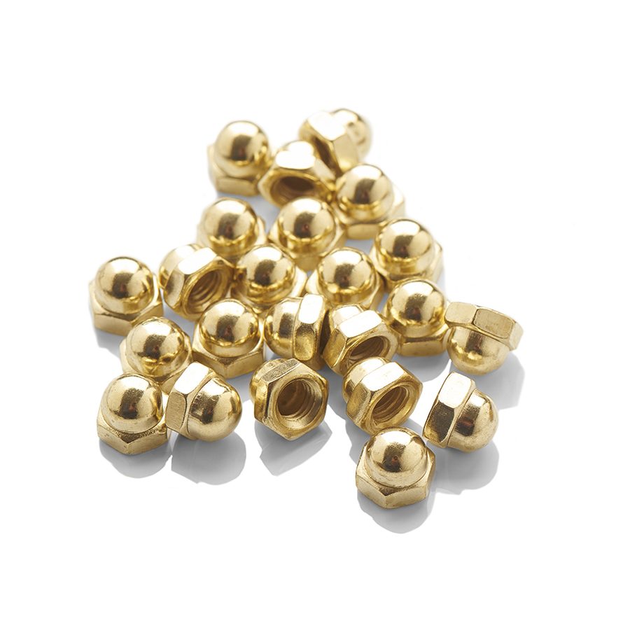 Dome Nuts Brass 2BA Thread