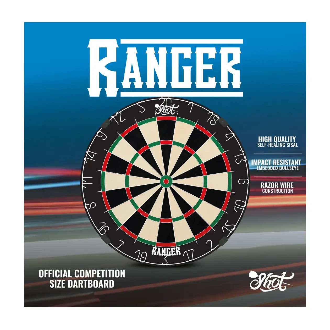 Shot Ranger Bristle Dartboard