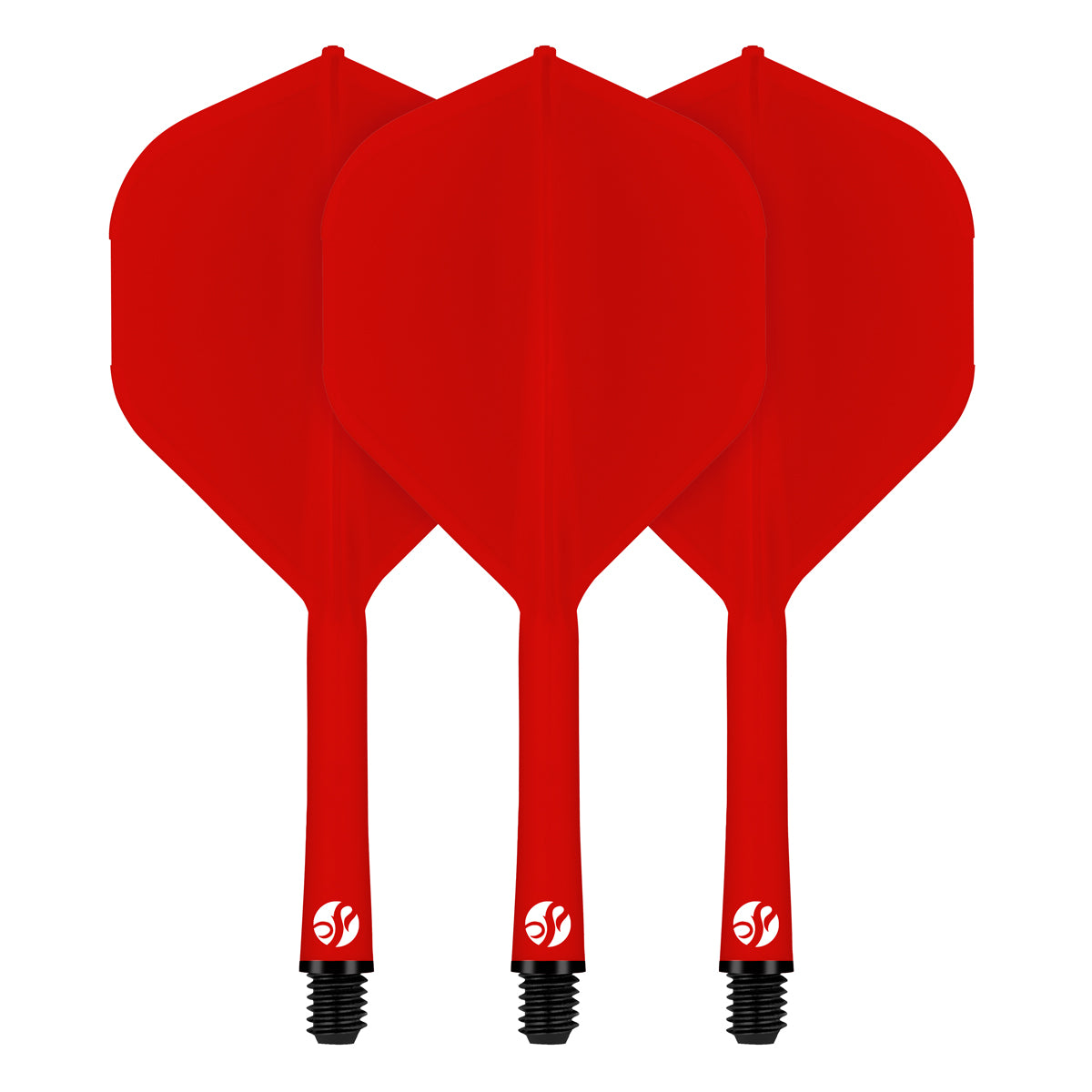 Shot Flight Deck - One Piece Dart Flight and Shaft System Red