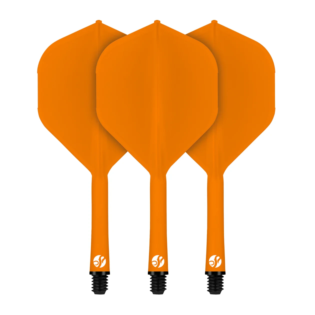 Shot Flight Deck - One Piece Dart Flight and Shaft System Orange