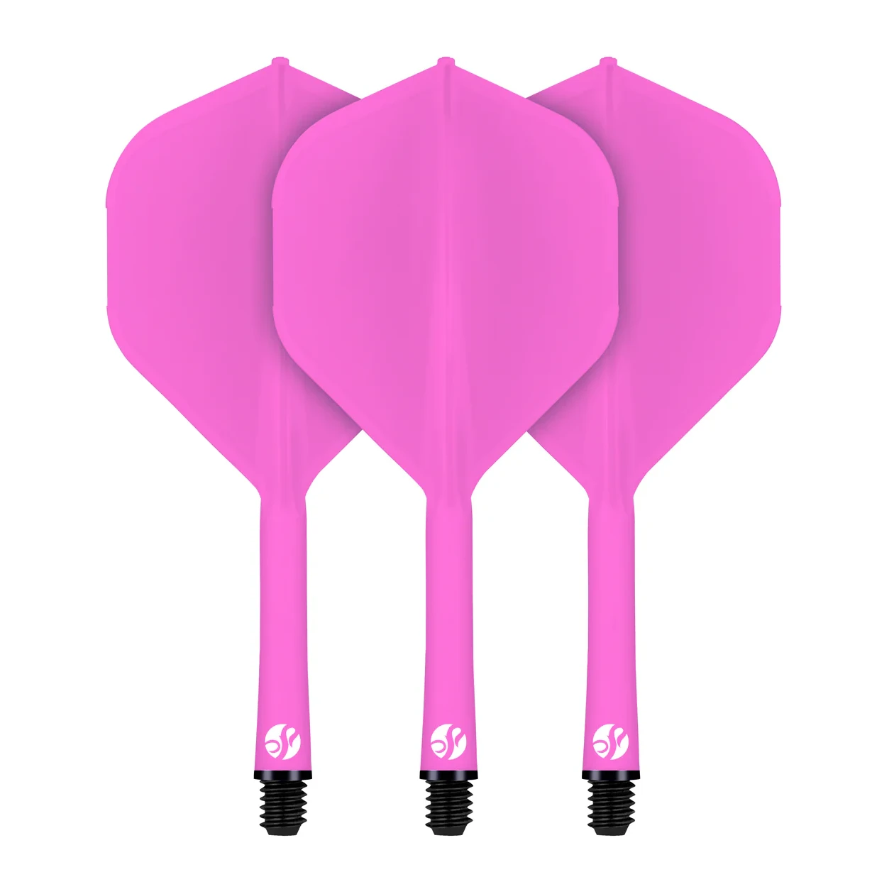 Shot Flight Deck - One Piece Dart Flight and Shaft System Pink