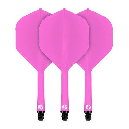 Shot Flight Deck - One Piece Dart Flight and Shaft System Pink