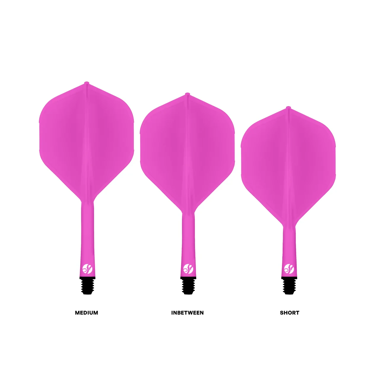Shot Flight Deck - One Piece Dart Flight and Shaft System Pink