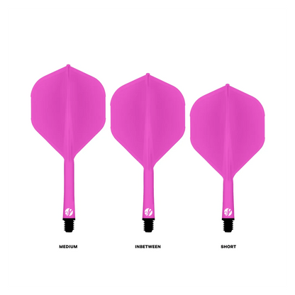 Shot Flight Deck - One Piece Dart Flight and Shaft System Pink