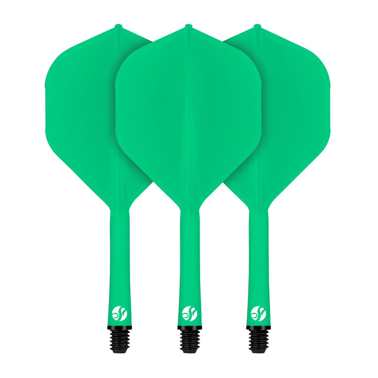 Shot Flight Deck - One Piece Dart Flight and Shaft System Green