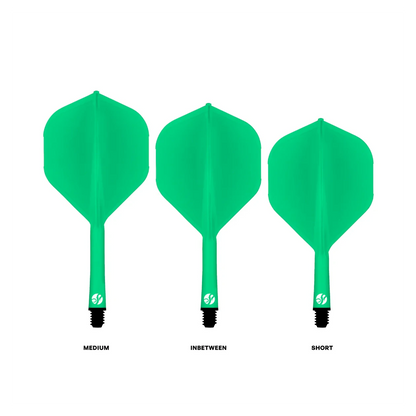 Shot Flight Deck - One Piece Dart Flight and Shaft System Green