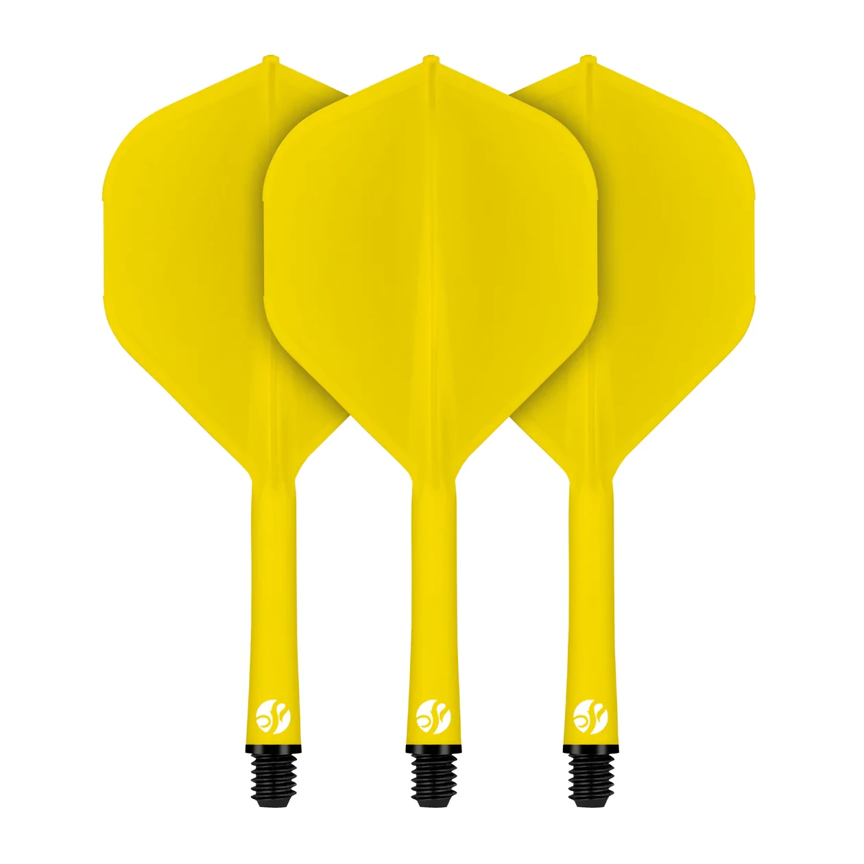 Shot Flight Deck - One Piece Dart Flight and Shaft System Yellow