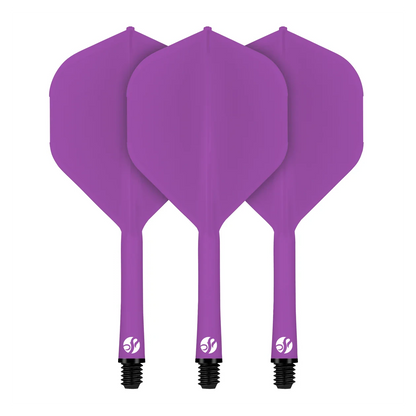 Shot Flight Deck - One Piece Dart Flight and Shaft System Purple