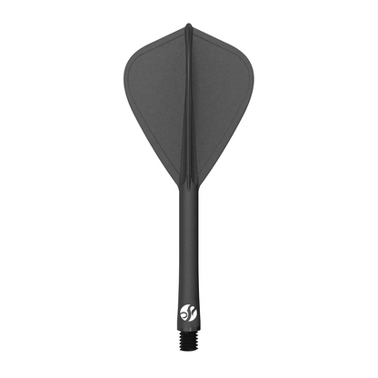 Shot Flight Deck - One Piece Dart Flight and Shaft System | Black | Kite