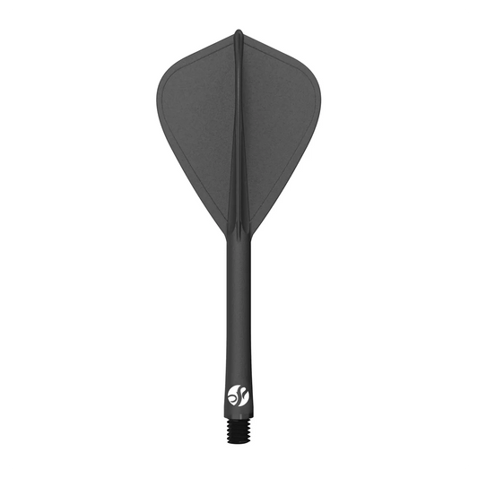 Shot Flight Deck - One Piece Dart Flight and Shaft System | Black | Kite