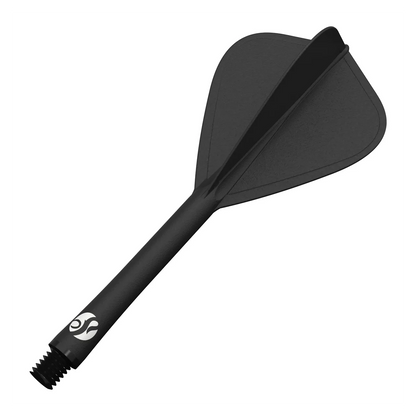 Shot Flight Deck - One Piece Dart Flight and Shaft System | Black | Kite