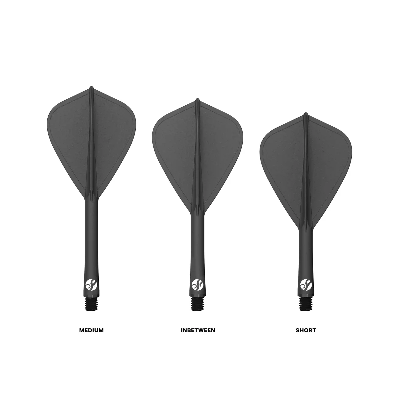 Shot Flight Deck - One Piece Dart Flight and Shaft System | Black | Kite