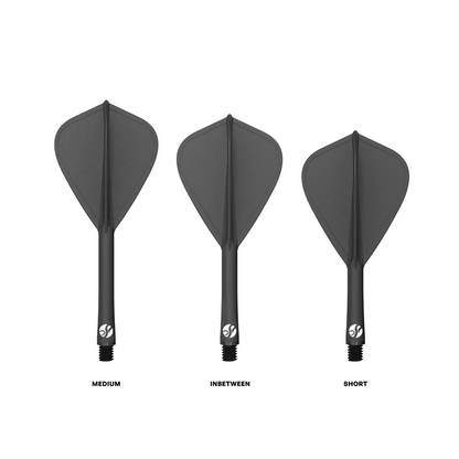 Shot Flight Deck - One Piece Dart Flight and Shaft System | Black | Kite