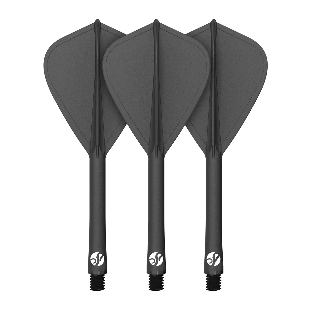 Shot Flight Deck - One Piece Dart Flight and Shaft System | Black | Kite