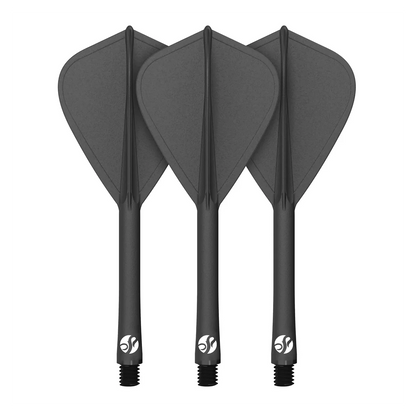 Shot Flight Deck - One Piece Dart Flight and Shaft System | Black | Kite