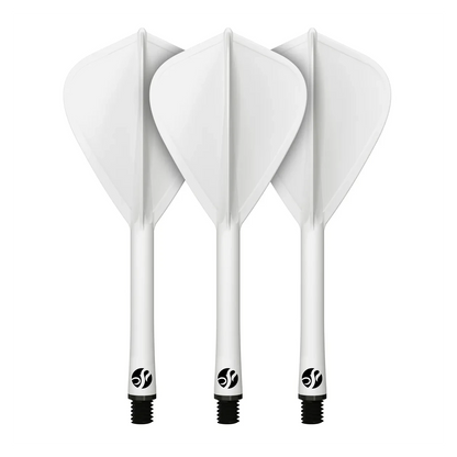 Shot Flight Deck - One Piece Dart Flight and Shaft System | White | Kite
