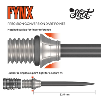 Shot Fynx Conversion Dart Points - 32mm