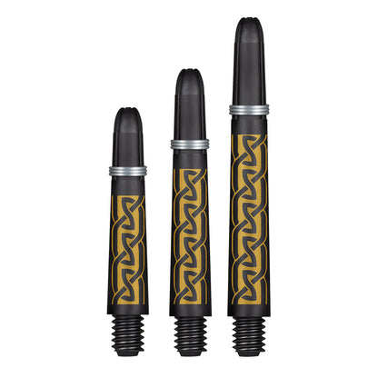 Shot Koi Carbon Dart Shafts - Helioknot Gold