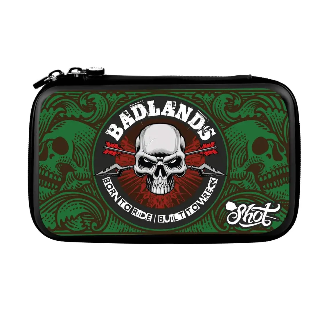 Shot Badlands Tactical Darts Case - Two Set Dart Wallet - Green