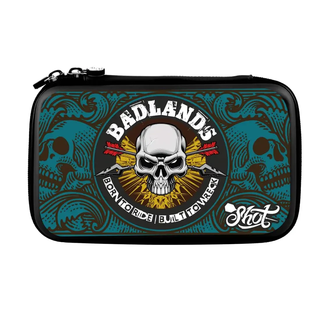 Shot Badlands Tactical Darts Case - Two Set Dart Wallet - Blue