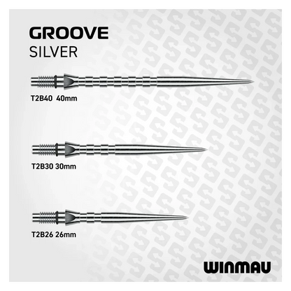 Winmau Switch Point Groove Silver Effect