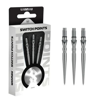 Winmau Switch Point Groove Silver Effect