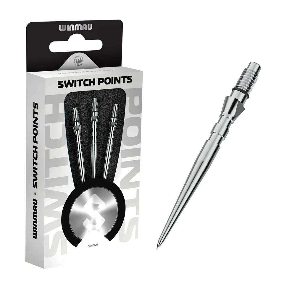 Winmau Switch Point Groove Silver Effect
