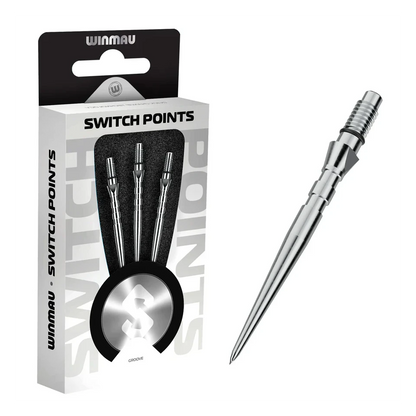 Winmau Switch Point Groove Silver Effect