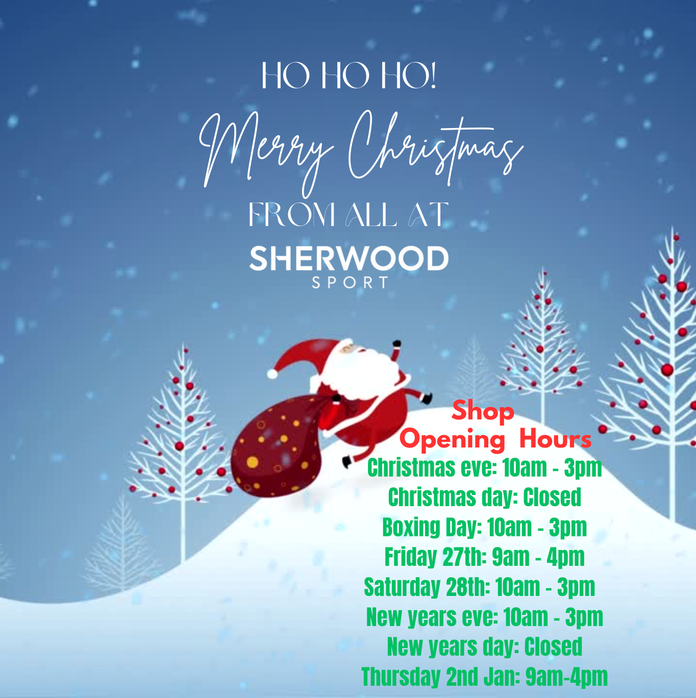 Merry Christmas from Sherwood Sport