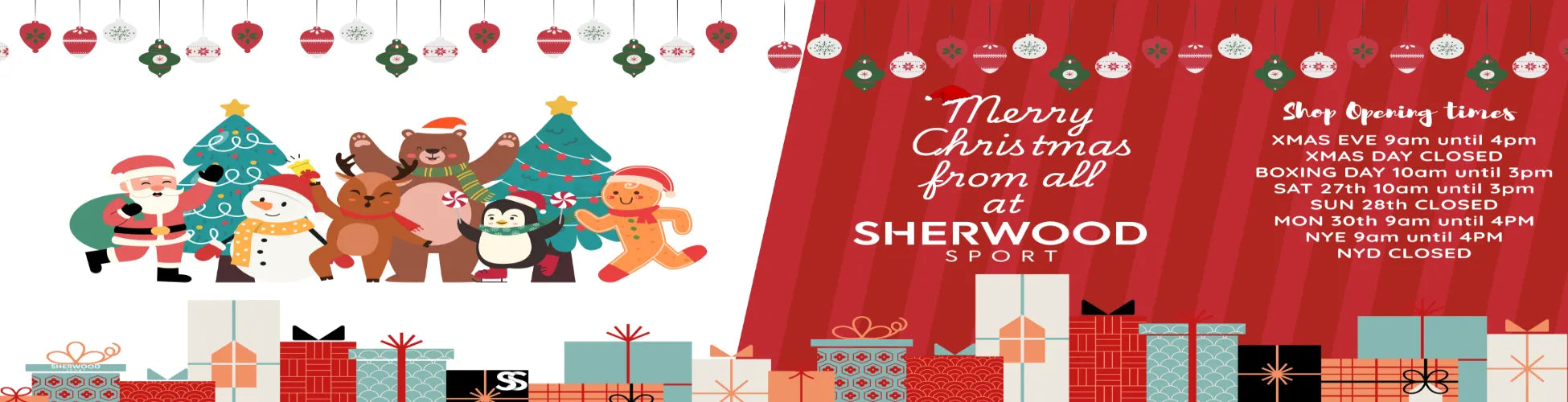 Sherwood Sport Desktop Christmas Banner