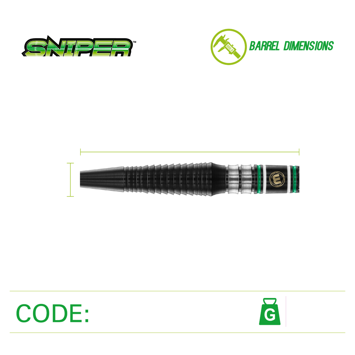 Winmau Sniper Black Steel Tip Darts