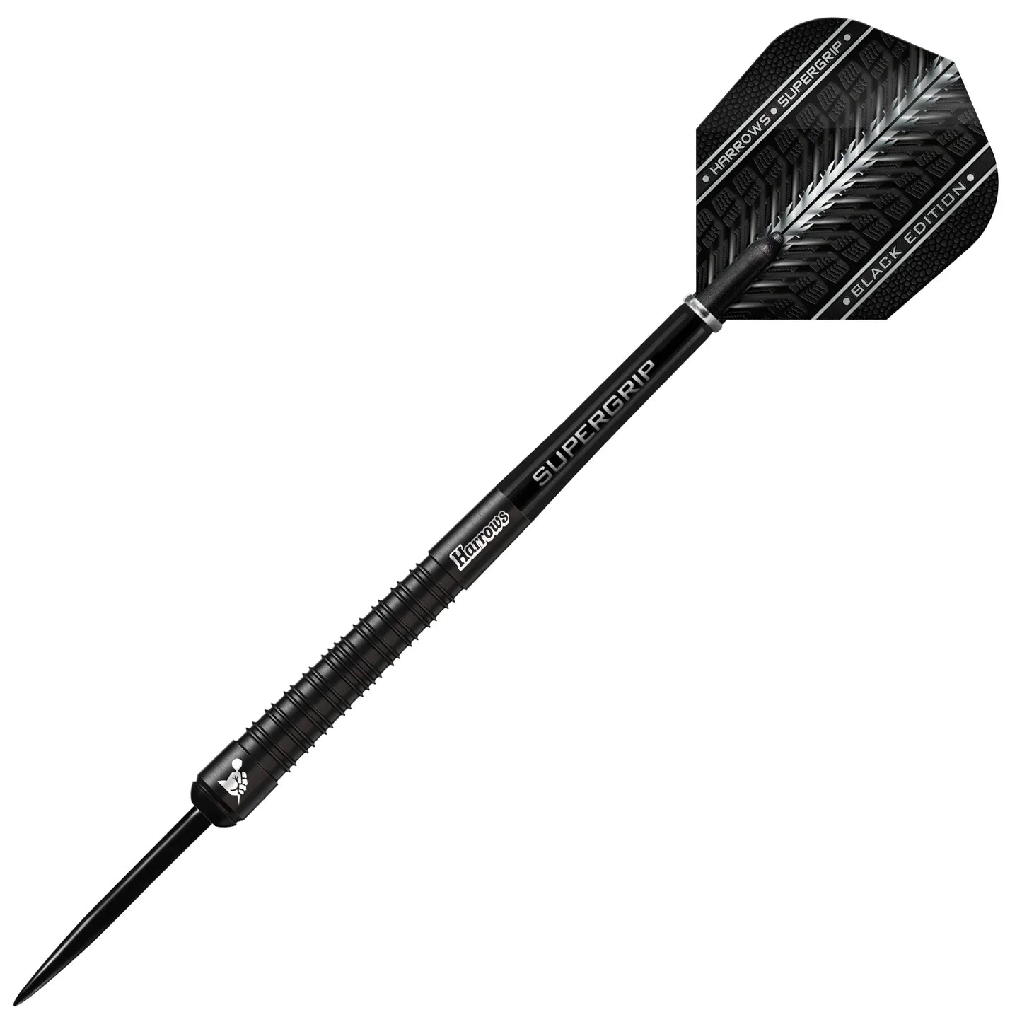 Harrows SUPERGRIP Black Edition 90% Tungsten Steel Tip Darts 22g