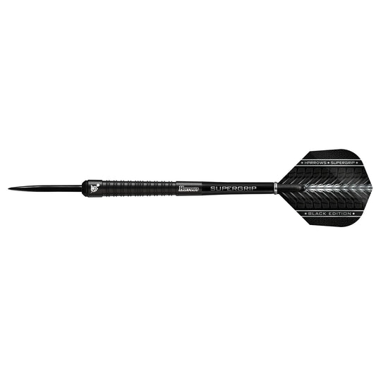 Harrows SUPERGRIP Black Edition 90% Tungsten Steel Tip Darts 24g