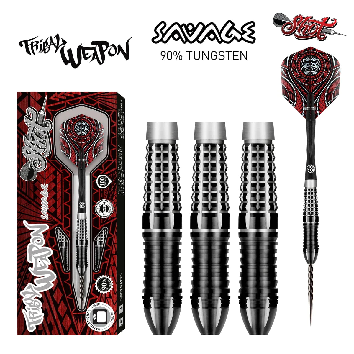 Shot Tribal Weapon Savage 22g Steel Tip Darts