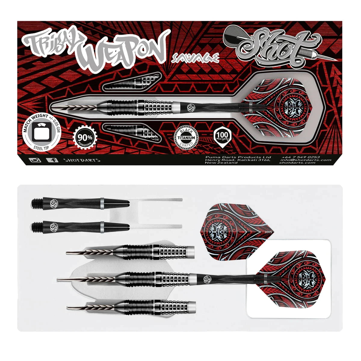 Shot Tribal Weapon Savage 26g Steel Tip Darts