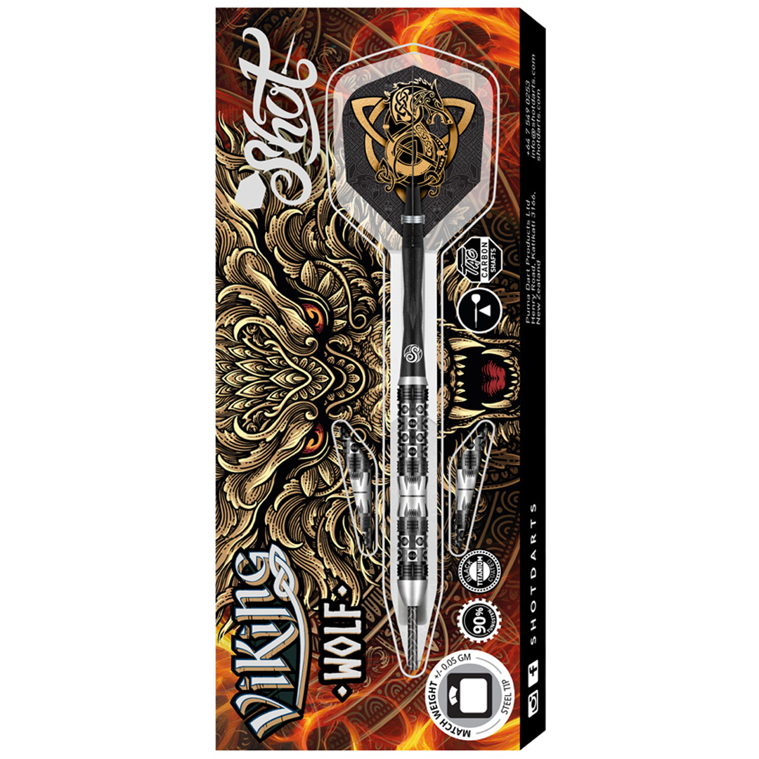 Shot Viking Wolf Steel Tip Dart 90% Tungsten Steel 