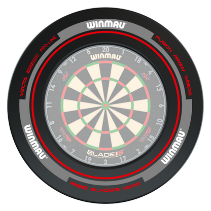 Winmau Advance Black/Red Dartboard Surround