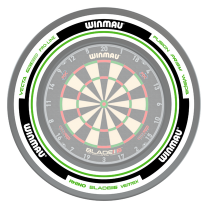 Winmau Advance White/Green Dartboard Surround