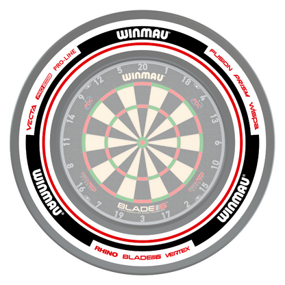 Winmau Advance White/Red Dartboard Surround