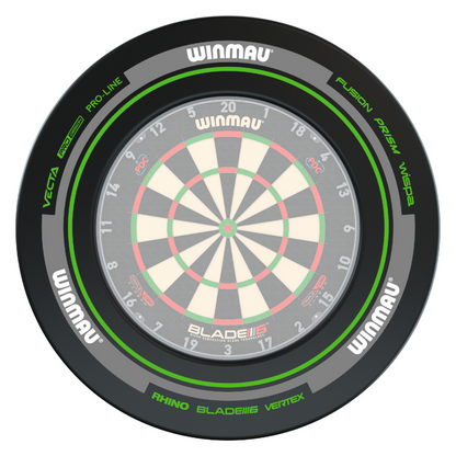 Winmau Advance Black/Green Dartboard Surround