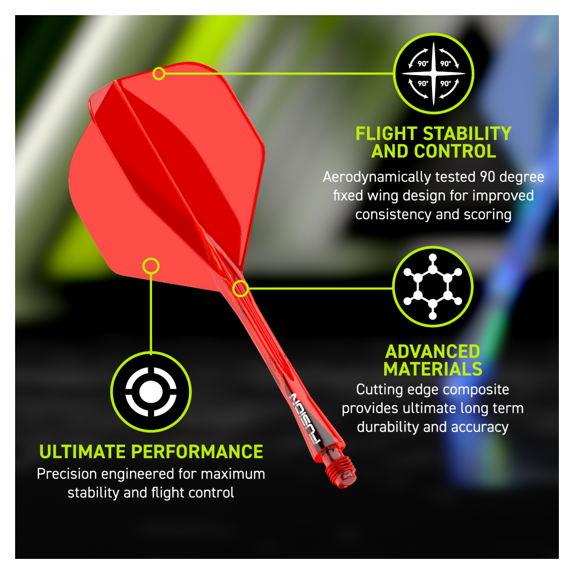 Winmau Fusion Flight & Shaft Medium #2 - Red