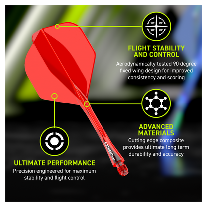 Winmau Fusion Flight & Shaft Medium #2 - Red