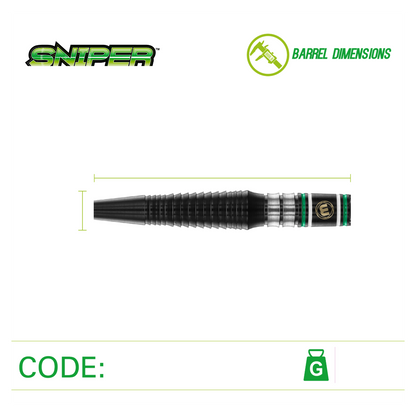 Winmau Sniper Black 90% Tungsten Steel Tip Darts