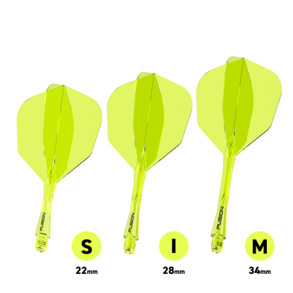 Winmau Fusion Integrated Flight & Shaft Fluoro Yellow